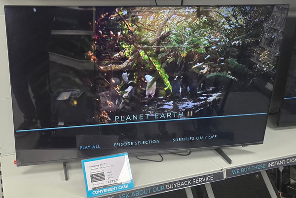 Samsung 55" Crystal UHD 4K Smart TV HDR UE55TU WiFi Netflix Prime