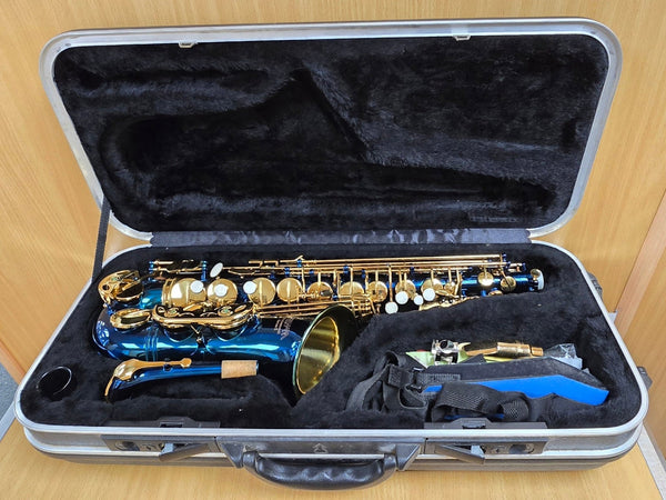 Earlham Professional Series II Alto Saxophone Metallic Blue