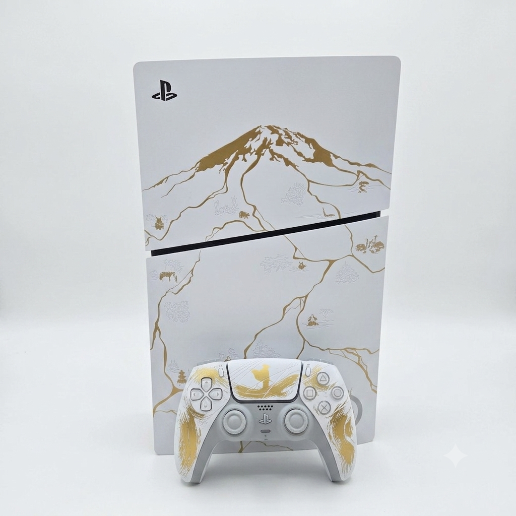 Sony PlayStation 5 PS5 Slim 1TB Disc Console Ghost of Yotei Gold Limited Edition