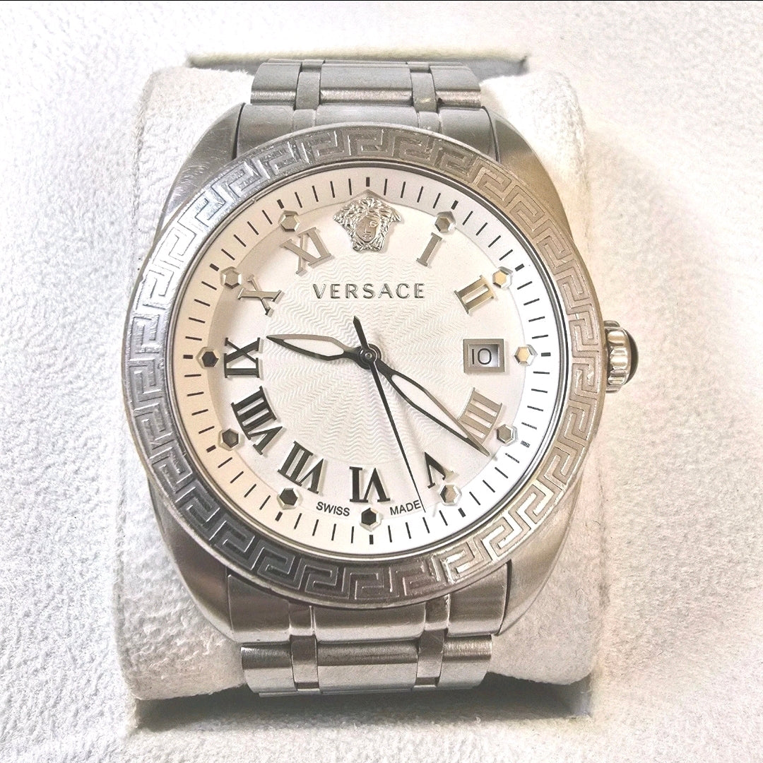 Versace V-Sport II Ref VFE040013 Mens Watch Silver Dial Swiss Quartz Boxed