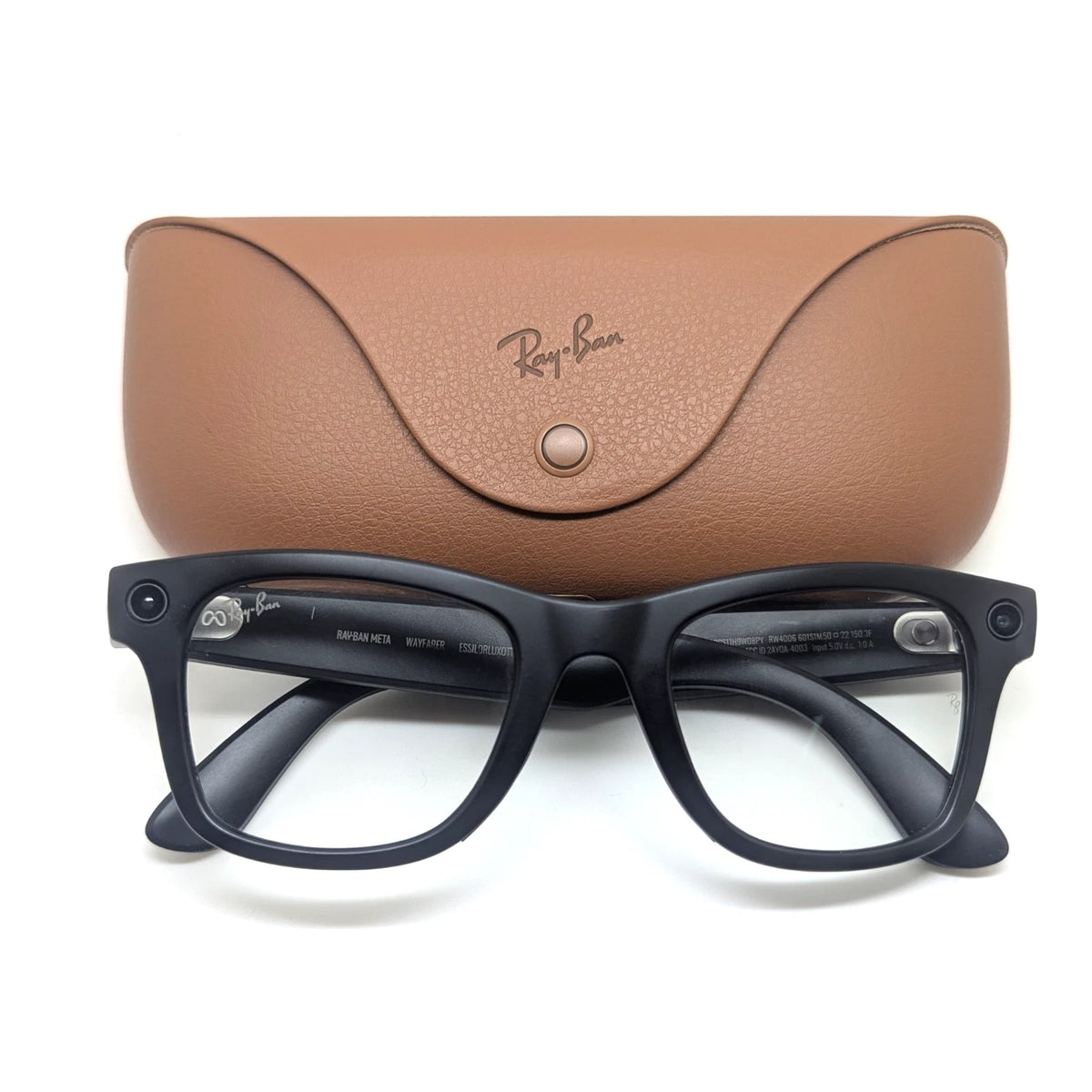 Ray-Ban Meta RW4006 Smart Glasses Matte Black 50mm Clear to Green Transitions