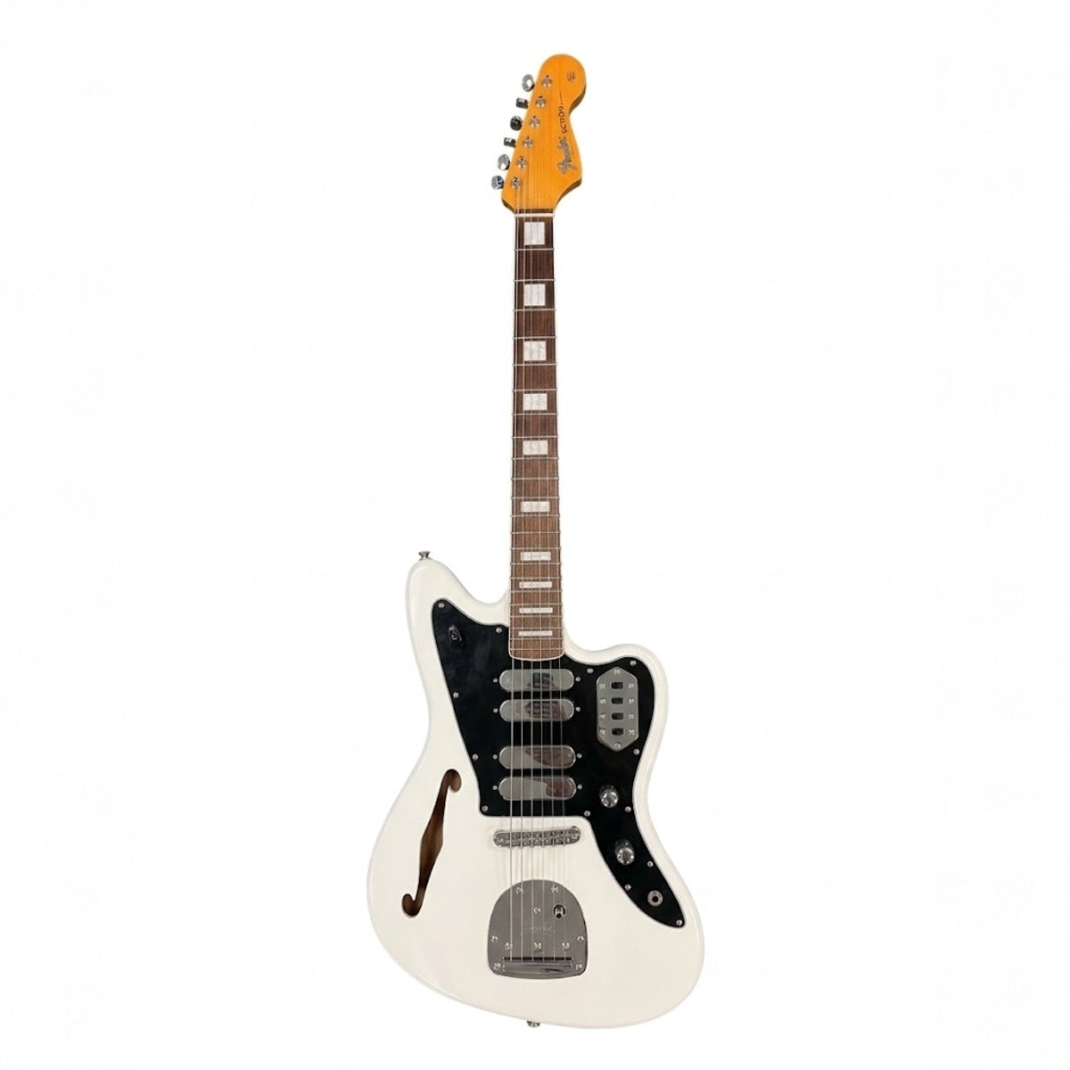 Vintage REVO Series Surfmaster Quad Electric Guitar Metallic White - Collection Only