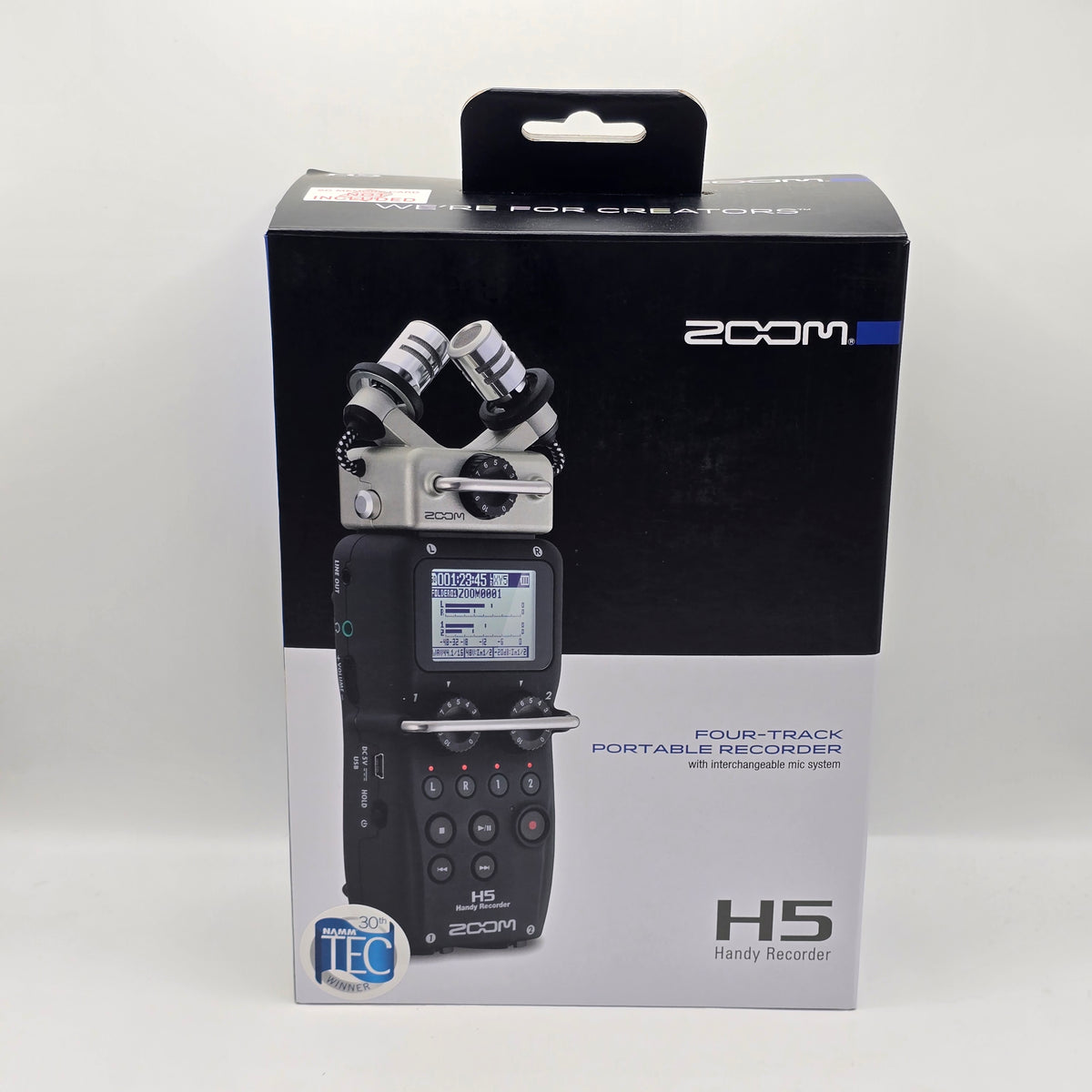 Zoom H5 Handy Recorder 4-Track Portable Audio Field Recorder - UNUSED Open Box