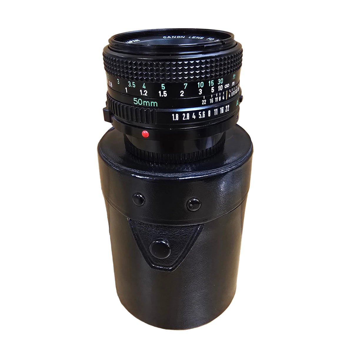 Canon FD 50mm f1.8 Breech Lock Vintage Prime Lens & Case Chrome Nose Unboxed