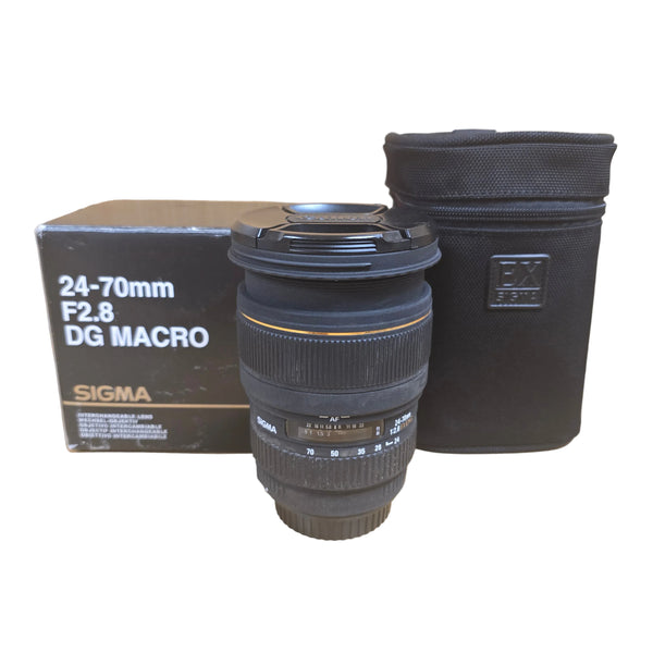 Sigma 24-70mm f/2.8 EX DG Macro Lens for Canon AF - Boxed with Caps & Case Pouch