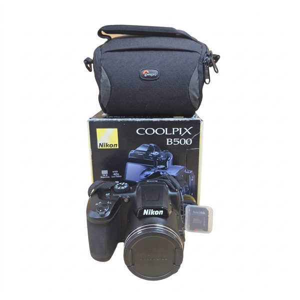 Nikon Coolpix B500 16MP 40x Zoom Camera Bundle Boxed + Lowepro Bag + 32GB SD