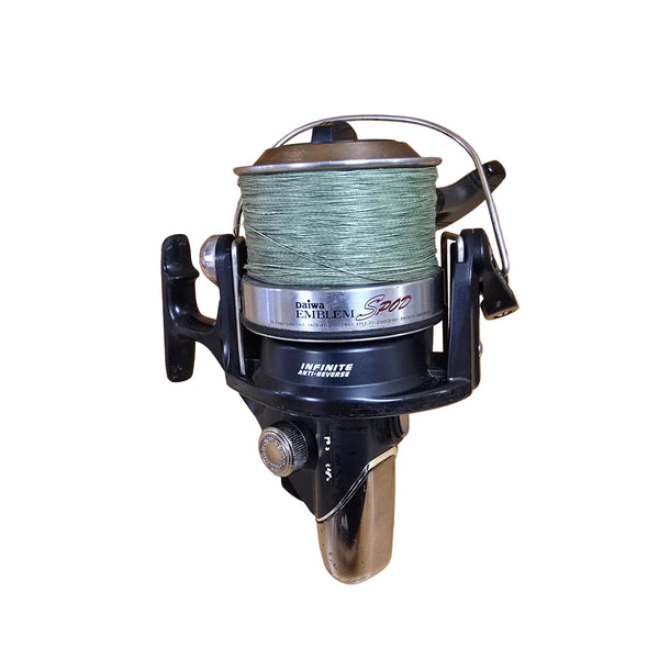 Daiwa Emblem Spod Big Pit Carp Fishing Reel - Spooled With Braid - Working