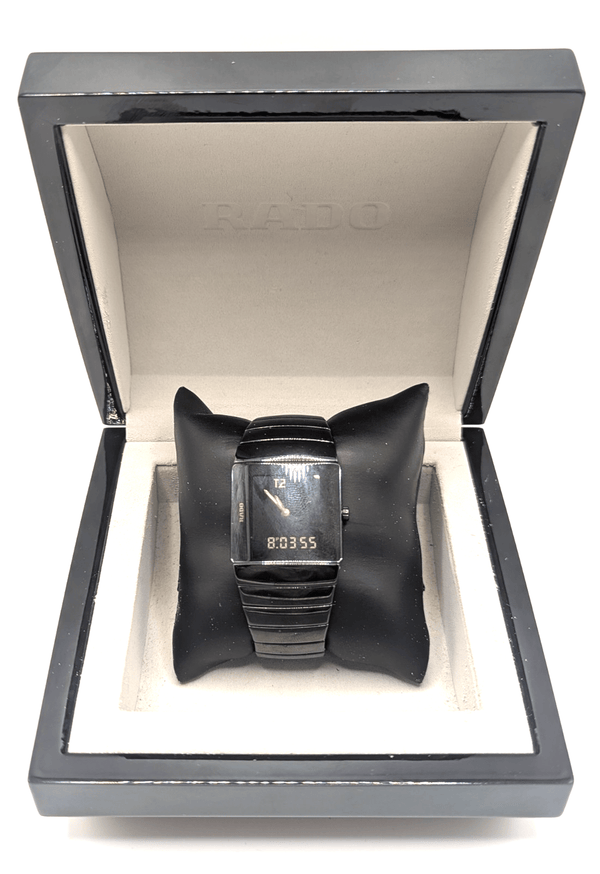 Rado DiaStar Sintra 193.0354.3 Black Ceramic Quartz Mens Swiss Watch 19303543