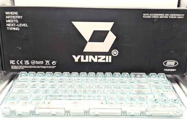 Yunzii X71 Crystal Blue Transparent Mechanical Keyboard 68% Wireless Hot Swap